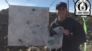 18 yr old Cheyenne + 300 Win Mag vs Milk Jug at 1000 Yards   LRSU Milk Jug Challenge Cheyenne C