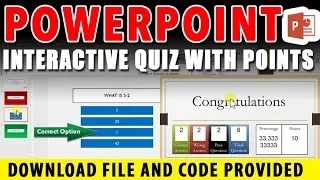 How to create a Quiz Game in PowerPoint 2016 using Hyperlinks + Download free template