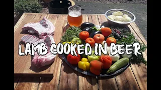 Lamb cooked in beer