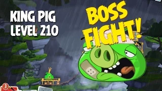 Boss Fight #21! King Pig Level 210 Walkthrough - Angry Birds Under Pigstruction