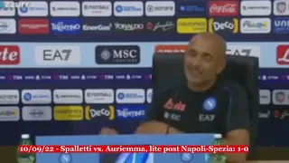 10/09/22 - Spalletti vs. Auriemma, lite post Napoli-Spezia: 1-0