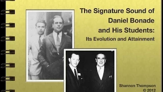 The Signature Sound of Daniel Bonade and his Students: Its Evolution and Attainment