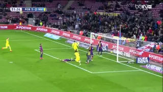 Barcelona - Villarreal Highlights HD 01.02.2015