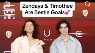 Zendaya & Timothee Chalamet were Twins at Seoul Press tour for Dune Movie: Part 2| Juun.J outfits