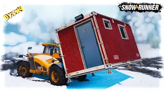 Погрузка бытовок погрузчиком 🚚 SnowRunner [Юкон | ПТС 10.0]