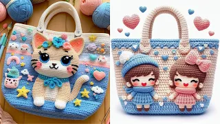 sooooo 🥰 cute crochet totebag design| share ideas|#crochet #trending #viral #tote handbags#knitting