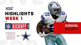 Ezekiel Elliott Highlights vs. Giants | NFL 2019