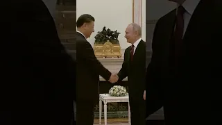 Vladimir Putin and Xi Jinping shakes hands in Russia amid war in Ukraine