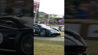 Pagani Huayra R GoodWood FOS 2023 run up the hill **Screaming V12** | #pagani #huayra #v12