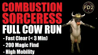 [Project Diablo 2] Combustion Sorc - The FASTEST cow runner in PD2? (under 3 minute run)