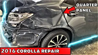 Toyota Corolla Repair | Right Quarter Panel Replacement | Accident Crash Restoration