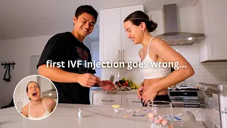 First IVF injection doesn't go as planned... stims day 1 | TTC journey