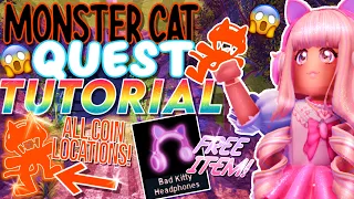 MONSTER CAT EVENT TUTORIAL! ALL TOKEN LOCATIONS! GET A FREE ACCESSORY FAST! ROBLOX Royale High Tea