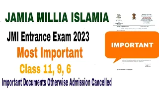 Jamia Millia Islamia School Admission form 2023 Class 11, 9, 6 admission cancelled postponed