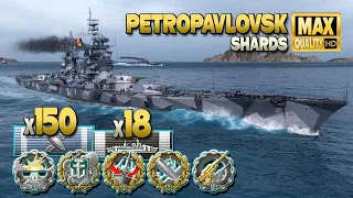 Cruiser Petropavlovsk: Suprising attack on map Shards - World of Warships