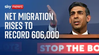 Net migration rises to new record figure of 606,000