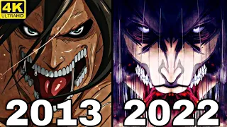 EVOLUTION OF EREN TITAN IN ANIME 2013 To 2022 / EVOLUTION OF ATTACK ON TITAN