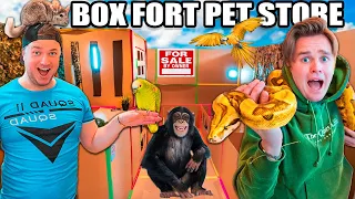 We OPENED A Free BOX FORT PET STORE!