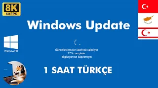 Türkçe Windows 10 Güncelleme Ekranı 8K 60 FPS 1 Saat 💾💻🖥️ Sahte Ekran Şakası 2024 #windows10