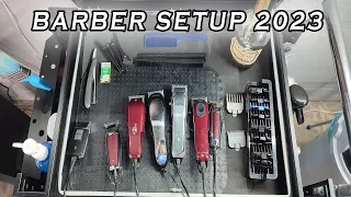 MY NEW BARBER STATION SETUP TOUR FOR 2023!! SOUTH AFRICA * NEW*