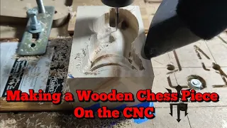 Cutting a Knight from wood #chess #cnc #woodworking