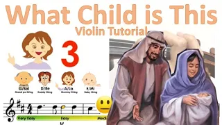 What Child is this sheet music and easy violin tutorial