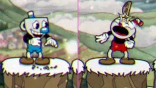 Cuphead and Mugman dropping the Astral cookie Reaction animations - Cuphead DLC