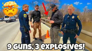 I Found 2 US Military Explosives, 9 Guns & More While Magnet Fishing!!!