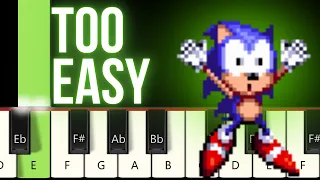 Sonic Drowning Music - VERY EASY Piano tutorial (Slow to Regular Speed) Perfect for Beginners!