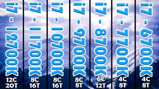 I7 12700K vs11700K vs 10700K vs 9700K vs 8700K vs 7700K vs 6700K