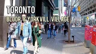 Toronto Downtown Bloor St And Yorkville Village Walking Tour Toronto Canada 4K May 2022