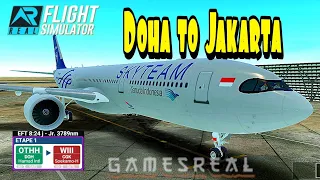 RFS Real Flight Simulator Doha to Jakarta Full Flight A330 Garuda Indonesia FullHD RealRout