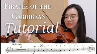 Easy Violin Tutorial: Theme from "Pirates of The Caribbean" (with Sheet Music)