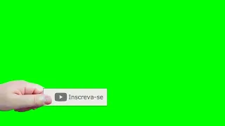 Inscreva-se Chroma Key - Mão Segurando o inscreva-se, Deixe o Like / Green Screen, Fundo Verde