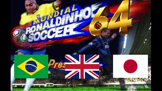 Mundial Ronaldinho Soccer 64 intro in 3 different languages