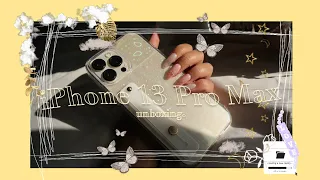 [ASMR] ✨Aesthetic✨ iPhone 13 Pro Max Gold Unboxing + Accessories | 512 gb // faeyeshmile