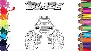 Blaze and the Monster Machines Coloring Pages 🚚How to COLORING BLAZE!