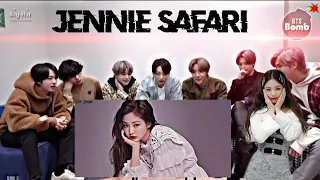 BTS reaction to blackpink Jennie safari fmv