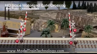 NEW PRODUCT - HO Scale Motorized Railroad Gate Crossing from Model Train Technology.