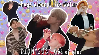 Jimin, the real life Dionysus aka god of wine (alcohol) | alcohol = water