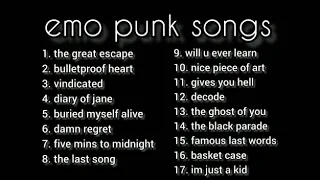 Emo Punk Songs Playlist 2