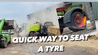 TYRE BANG & STRAW BALEING IN FEBRUARY #AnswerAsAPercent 1434