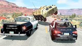 Crazy Police Chases #116 - BeamNG Drive Crashes | CrashBoomPunk