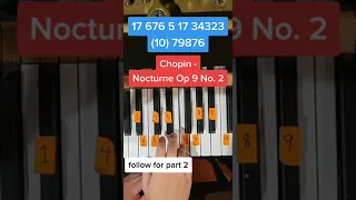 Nocturne Op. 9 No. 2 Easy Piano Tutorial