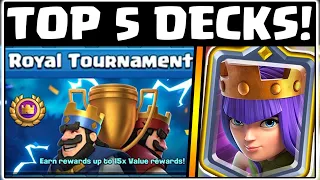 TOP 5 DECKS FOR THE GLOBAL TOURNAMENT | CLASH ROYALE | BEST DECK!