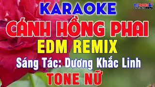 Cánh Hồng Phai Remix EDM (Karaoke Beat) Tone Nữ Nhạc Sống Cực Hay, Dễ Hát || Karaoke Đại Nghiệp