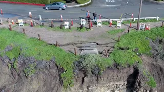 Storms causing Pismo Beach bluff to collapse
