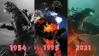 EVOLUTION OF GODZILLA ROARS IN MOVIES AND CARTOONS 1954-2021