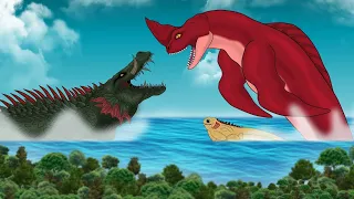 The Red Bluster VS Lizzie VS SHIN GODZILLA [ Rampage VS The Sea Beast vs Monster Verse ] Ep01