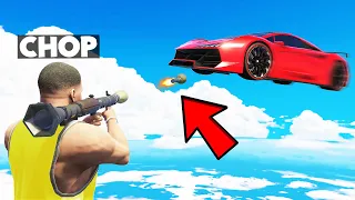 CHOP & BOB DESTROYED MY SUPERCAR WITH ROCKETS IN IMPOSSIBLE PARKOUR RACE GTA 5! (GTA V #19)
